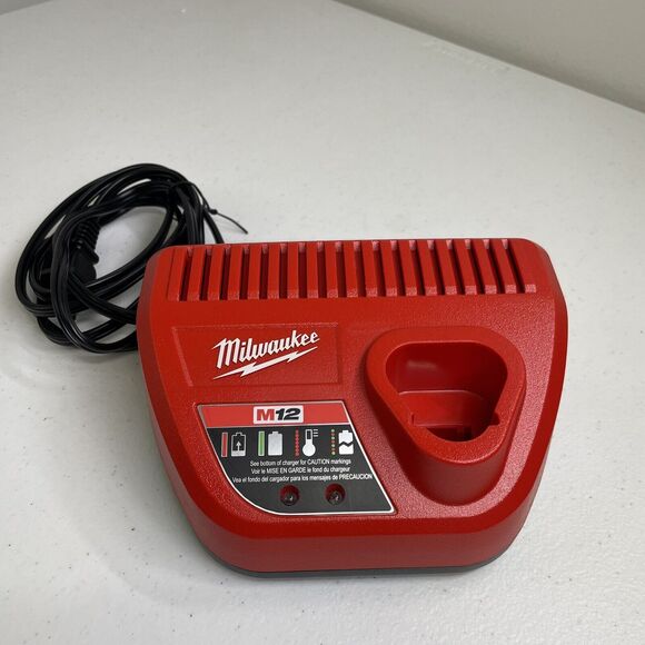 Milwaukee M12 Battery Charger Open Box LED 12V OEM Tested Working - Picture 1 of 6
